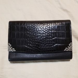 Vintage Brighton Croc Embossed Leather Wallet